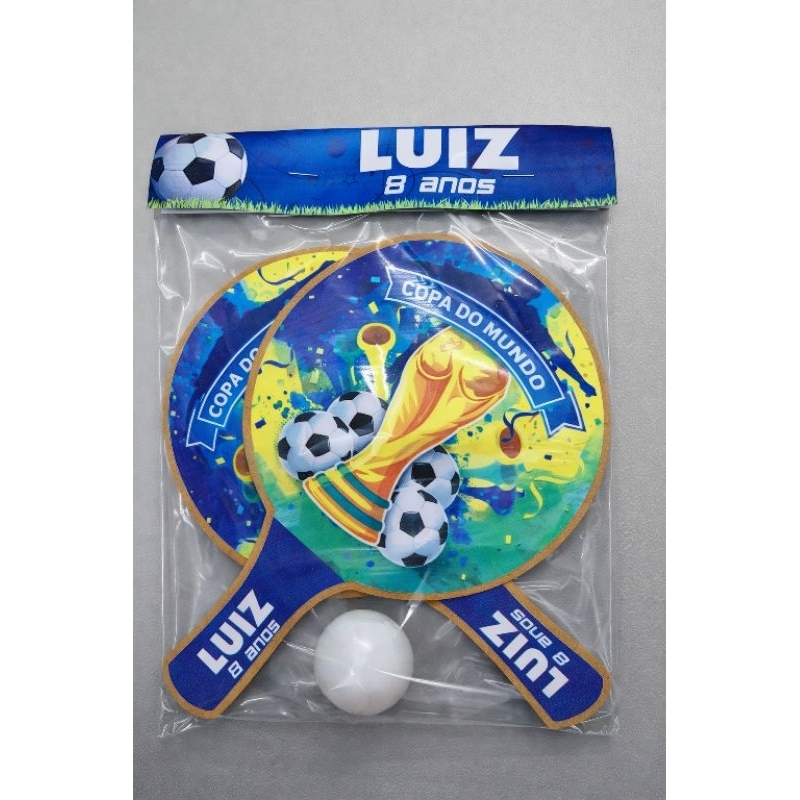 40 KIT Raquetes de ping pong Lembrancinha personalizada Festa Infatil
