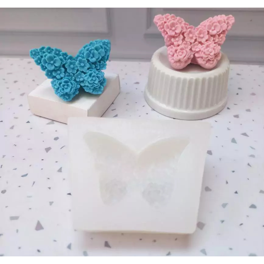 Molde de Silicone Para Doces Borboleta Floral