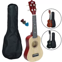 Ukulele Konig Com Capa E Palheta Acustico Profissional Completo