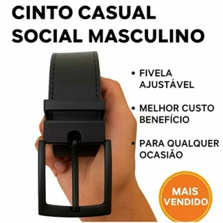 Cinto Masculino Casual Social Resistente | Alta Qualidade | Ajustável e Confortável em Oferta na Shopee