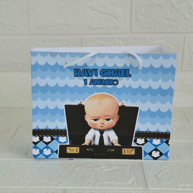 Sacolinha Personalizada Poderoso chefinho lembrancinha infantil