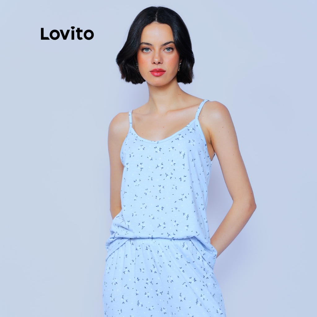 Lovito Conjunto de Pijama Calça Comprida Feminino PJB1011BRL1041 em Oferta na Shopee