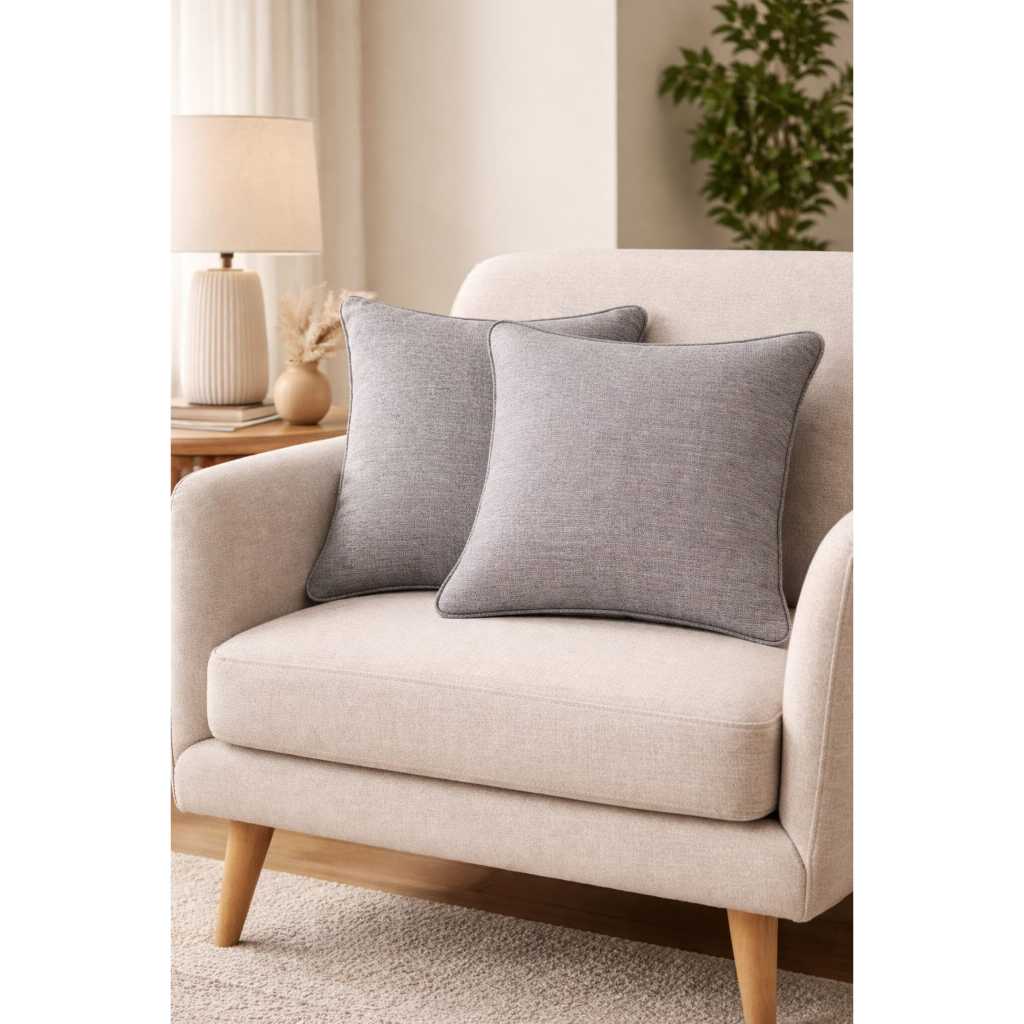 Kit 2 capas de Almofadas Decorativas 45x45 Suede Verona cinza em Oferta na Shopee