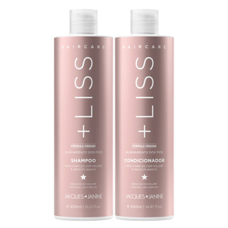 Jacques Janine Hair Care Liss Shampoo Sem Sal 450ml Condicionador Leave-in 440ml Brilho Reduz Volume