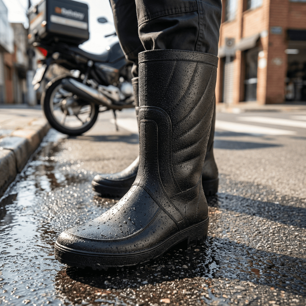 Bota Impermeável Masculina para Chuva | PVC para Entregador e Motoboy | Alta Resistência