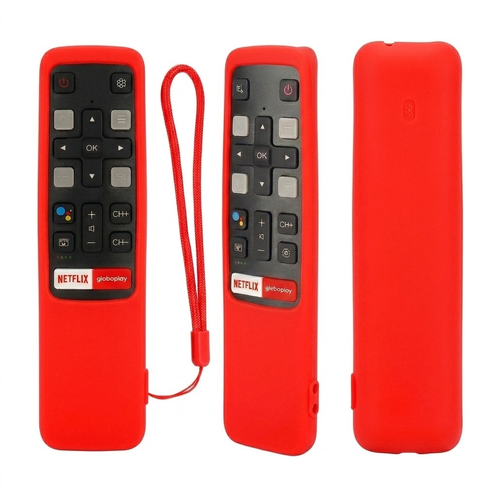 Capa de Silicone para Controle Remoto Tv TCL RC802V 4K LCD LED Universal à prova de quedas