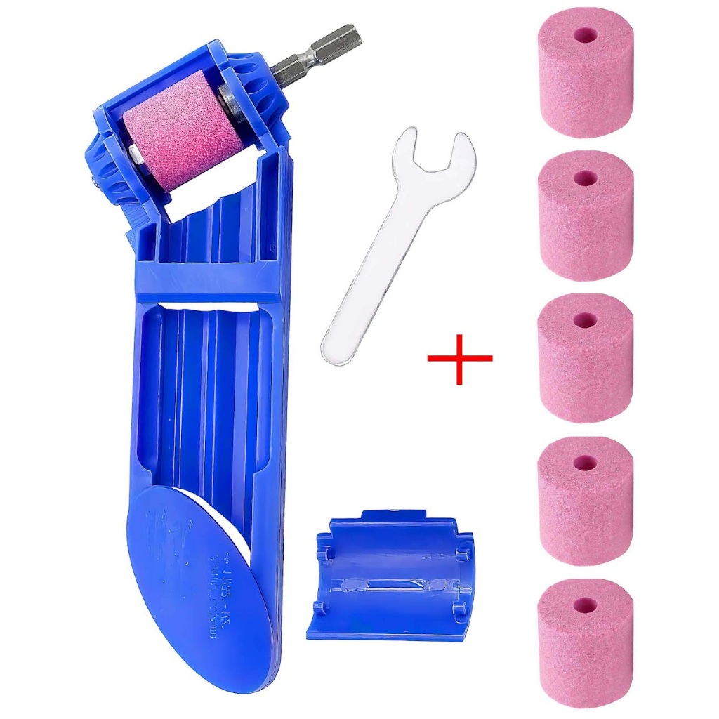 Kit 1 a 5 Afiador Amolador De Broca 2mm A 12,5mm Aço Rápido Adaptador Para Furadeira Parafusadeira