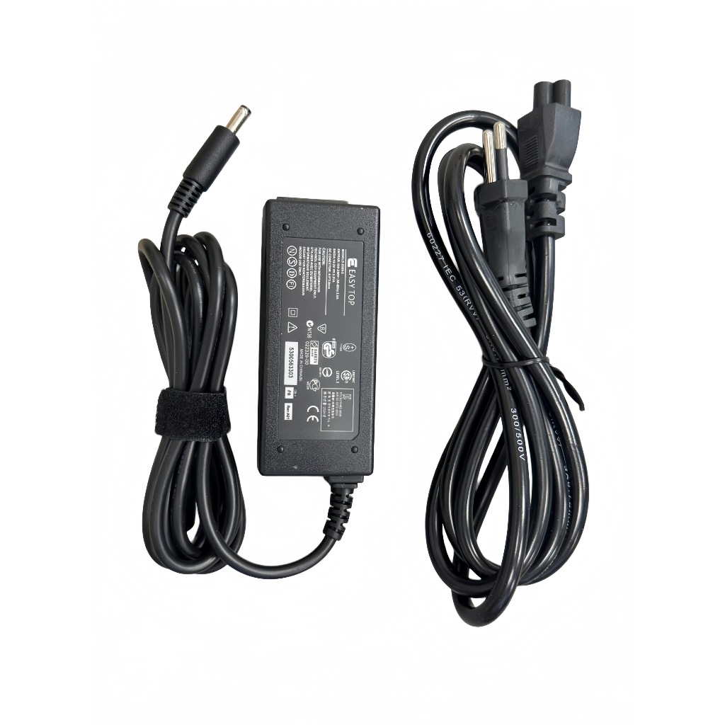 Fonte Carregador Para Notebook Dell 19.5v 2.31a Plug 4.5mm X 3.0mm Compatível Com Inspiron Latitude Vostro Xps La45nm140