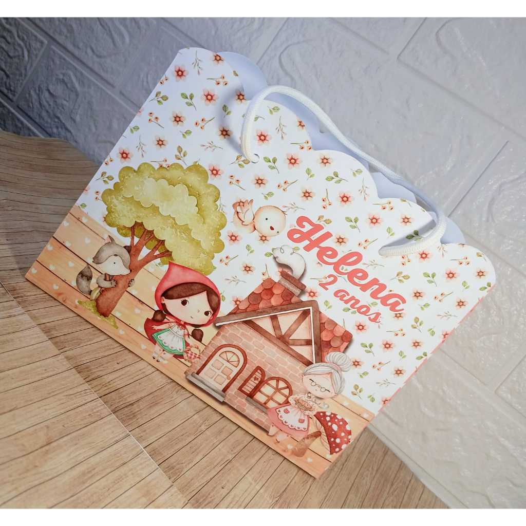 Sacolinha Personalizada Chapeuzinho Vermelho   – Sacolinha Surpresa para Lembrancinha Festa Infantil