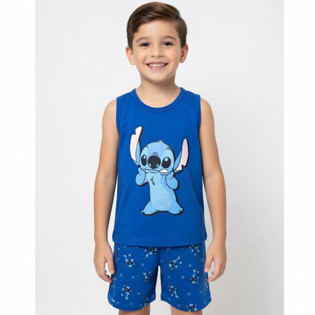 Pijama masculino infantil de menino regata verao personagem juvenil