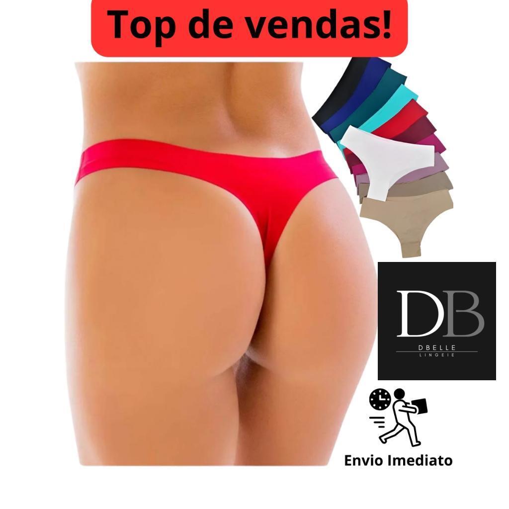 Kit 5 Calcinhas Fio Dental Sem Costura em Oferta na Shopee