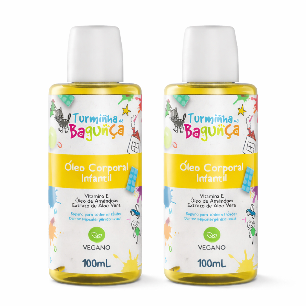 Kit 2 Óleos Corporais Infantil Turminha Da Bagunça 100ml
