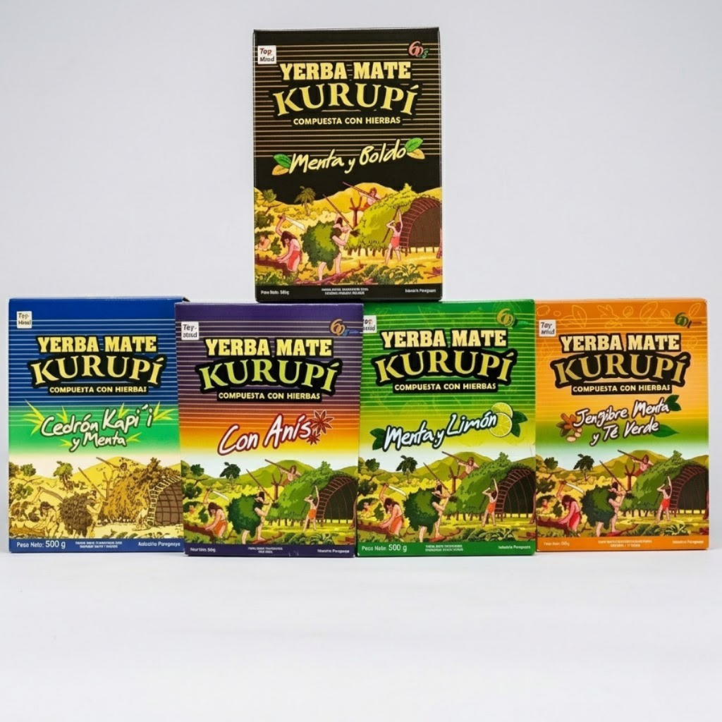 Erva Mate Tererê  Kurupi 5 Sabores Diferentes De 500g