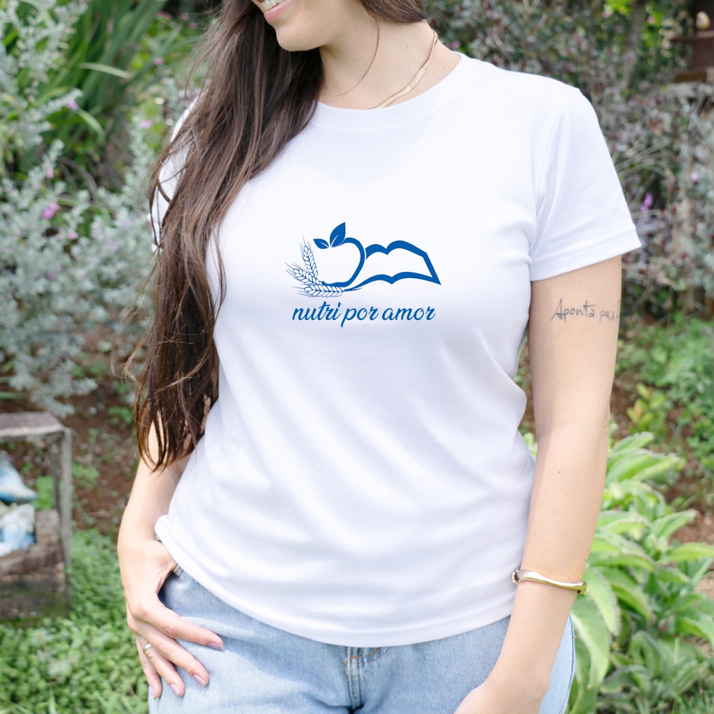 Camiseta TShirt Babylook Feminina Nutricionista Nutri por Amor Nutrição Faculdade Profissao 100% Algodão