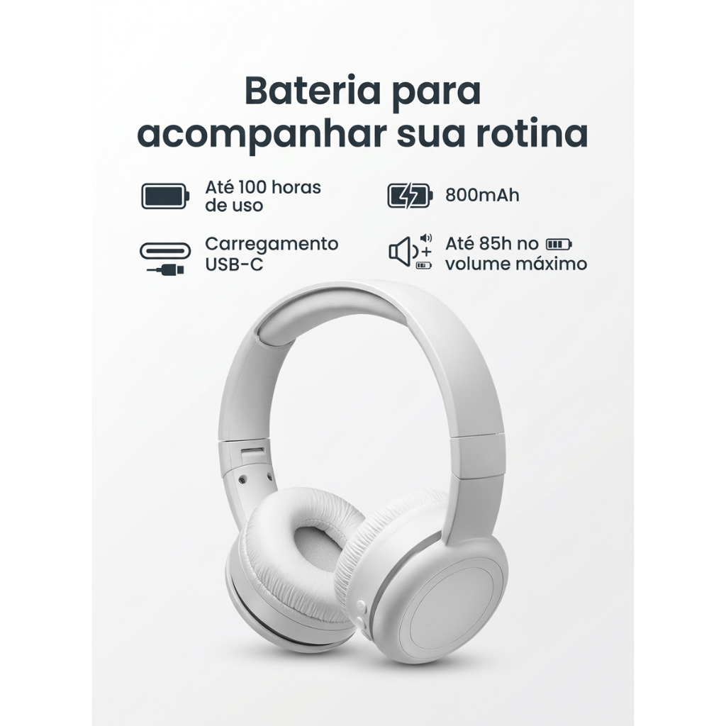 FONE DE OUVIDO AIWA AWS-HP-03-W BIV BRANCO