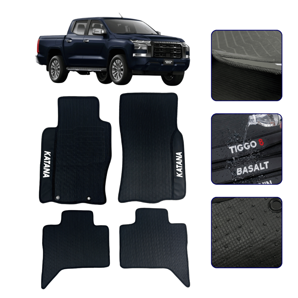 Jogo de Tapete Para Mitsubishi All New Triton Katana 2026 Kit Carro Borracha Premium 4 peças