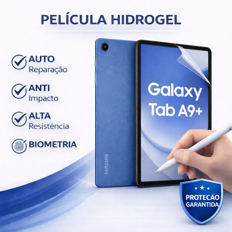 Película Hidrogel Tablet Galaxy A9+ Plus e A9 Samsung Tela 11 Polegadas Proteção Premium Anti Risco