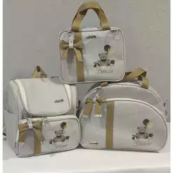 kit Bolsas Maternidade Luxo 3 peças personalizada Baby Triple