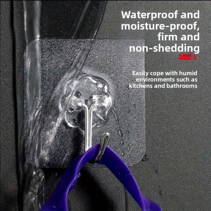 Kit com 1/5/10 Gancho Adesivo para Parede Transparente  Organizadores Casa em Oferta na Shopee