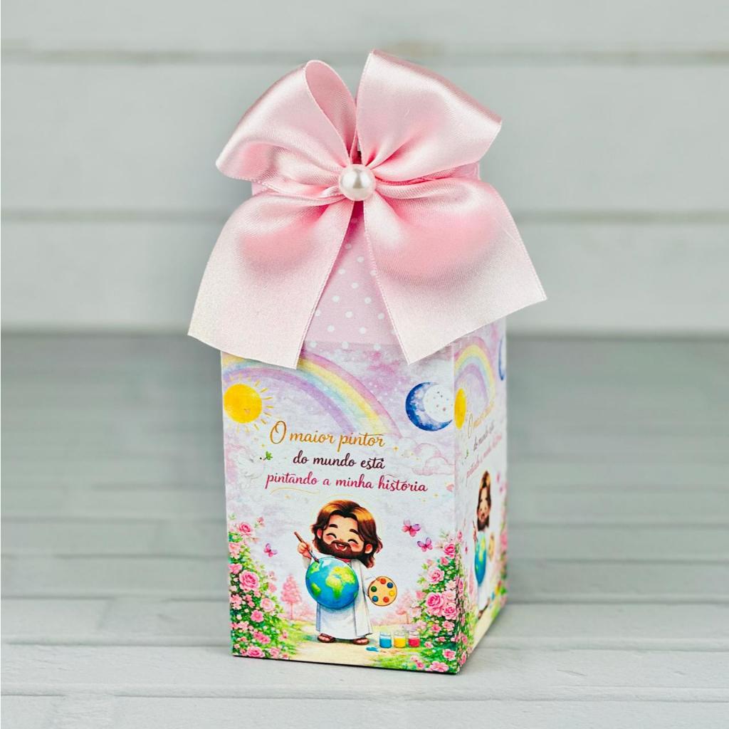 10 Caixinhas Tema O Maior Pintor do Mundo Menina - Lembrancinha Festa Infantil Decoração Aniversário Caixa Milk