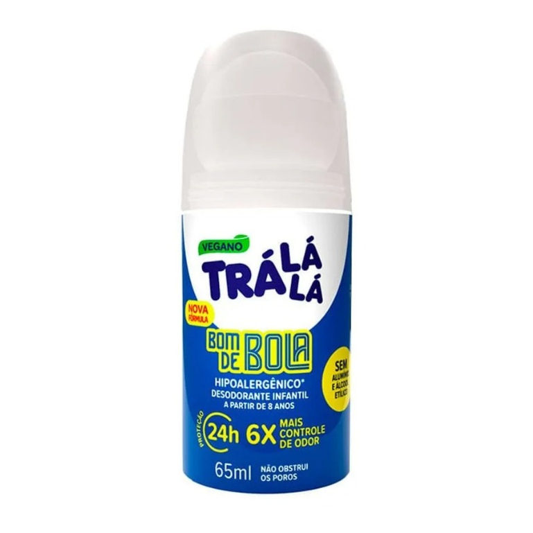 Desodorante Roll-On Infantil Trá Lá Lá Bom de Bola 65ml