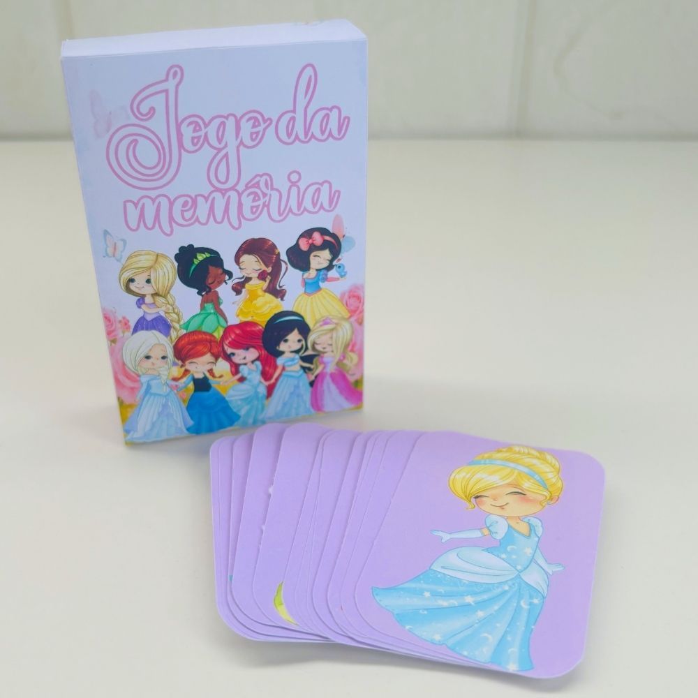 Jogo Da Memória Princesas Cute Personalizado / Lembrancinha de Festa Princesas Baby /Aniversário