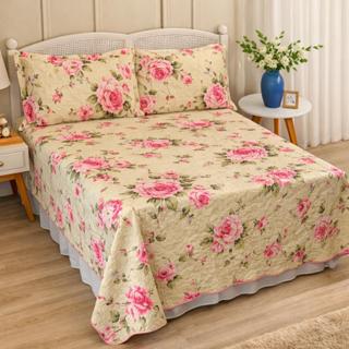 Kit Colcha Cobre Leito Queen Dupla Face 3 Peças Porta Travesseiro em Oferta na Shopee