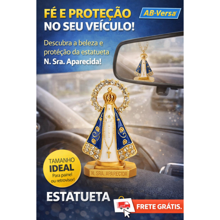 Imagem Nossa Senhora Aparecida Painel Retrovisor, Estatueta, enfeite