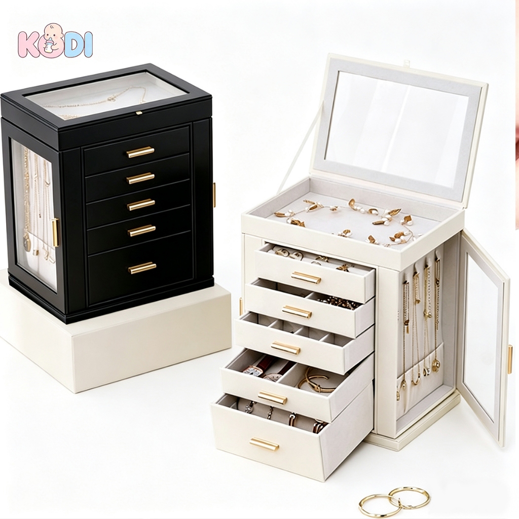 Luxo Porta Joias/Caixa portátil para guardar joias/Caixa de armazenamento portátil--Q22/Q19