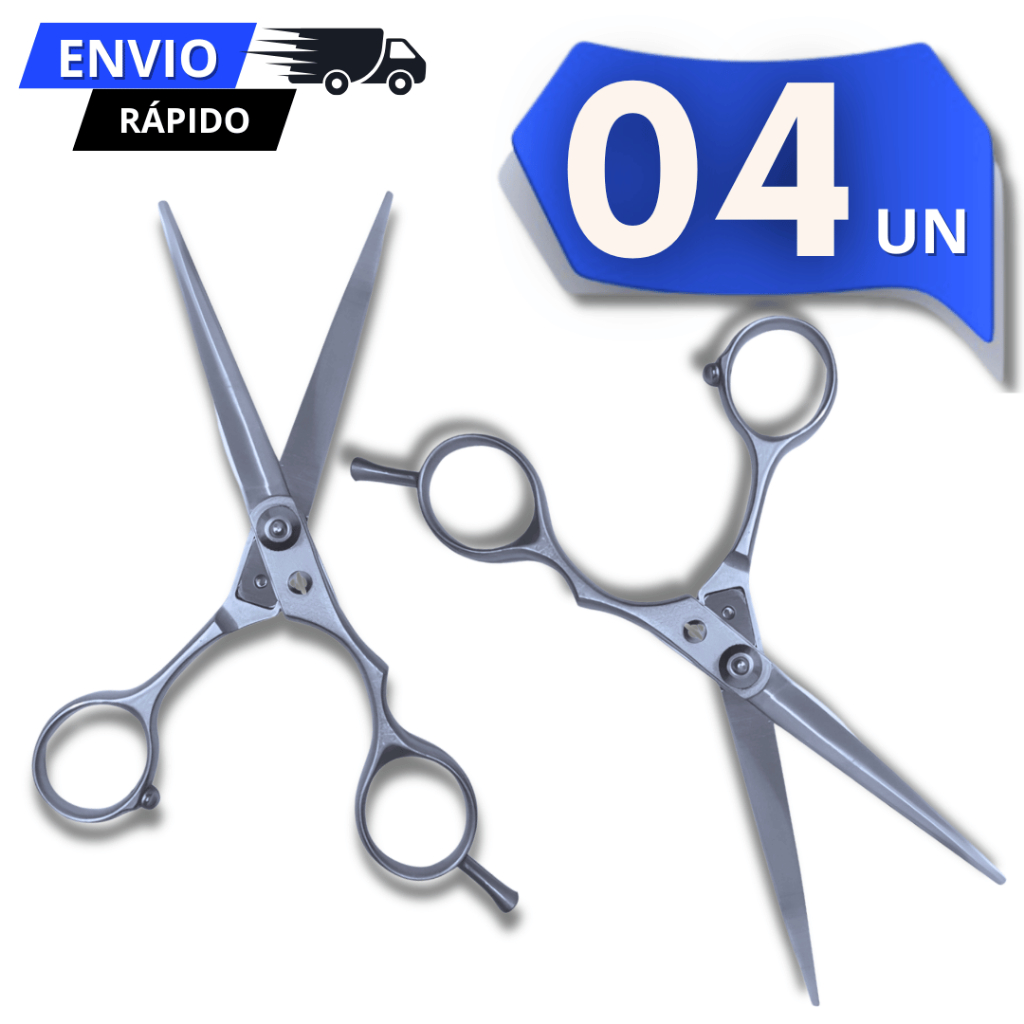 Kit Tesouras de Cabelereiro Profissional 6" Fio Aço Inoxidável Para Cortar Cabelo Utilidades