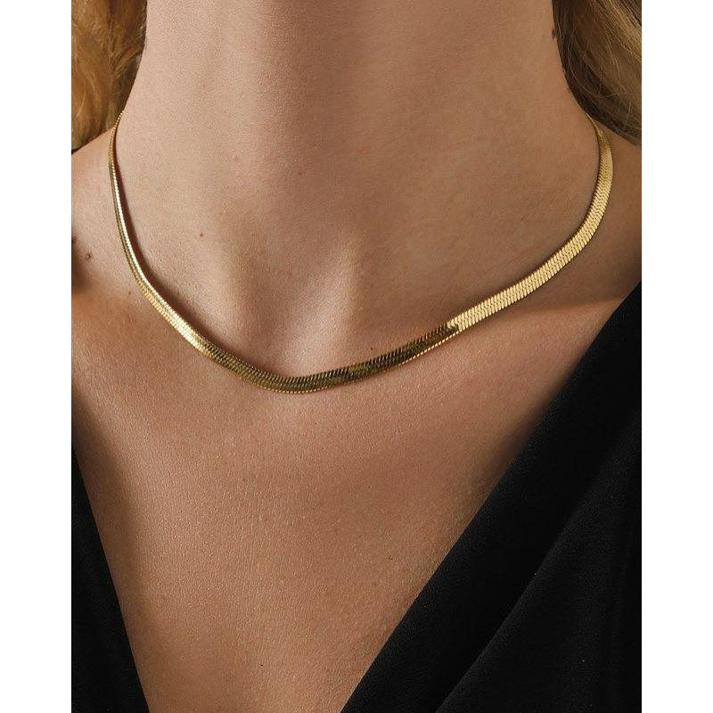 Gargantilha Choker Viral Tiktok Feminina Banhada 4mm