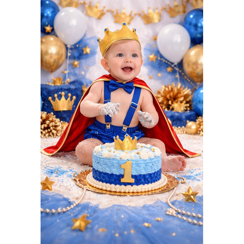 Conjunto  smash the cake Príncipe 2 peça cores disponíveis