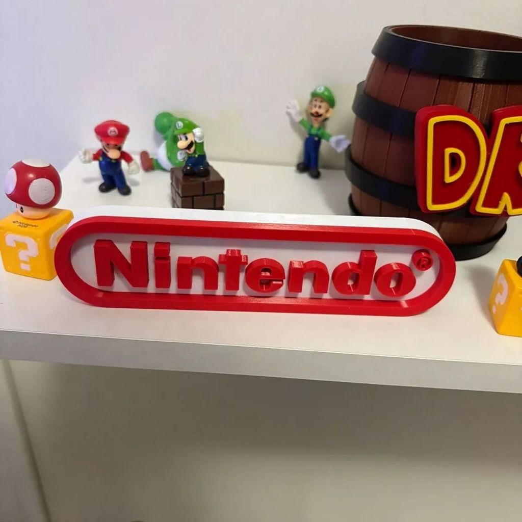 Placa Decorativa Nintendo Decoração Gamer Acessório Setup Gamer