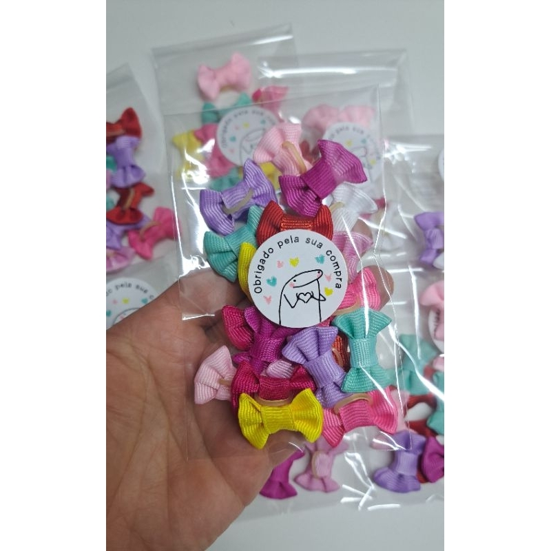 10 Laços Pet P Gorgurão Liso Fêmea Macho – Acessório para Cachorro Pequeno