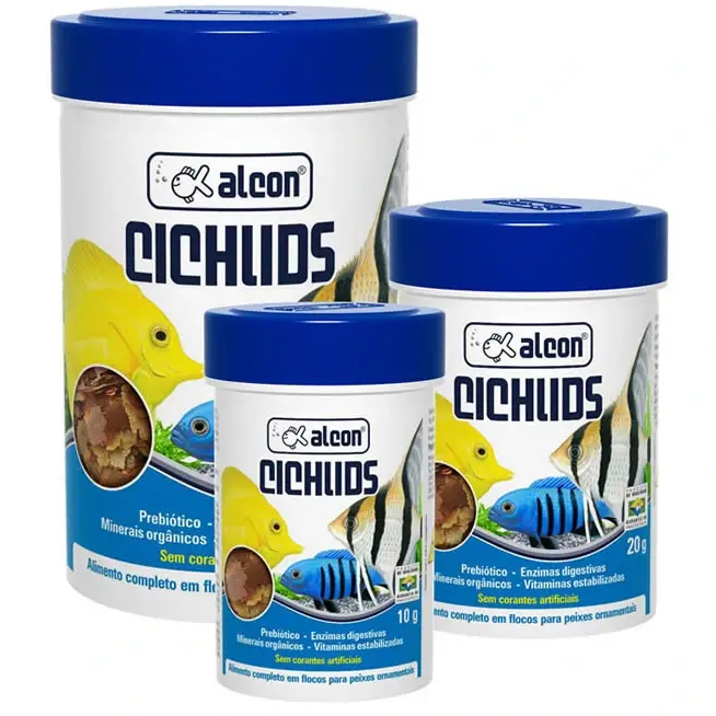 Ração Para Peixes Ciclídeos Alcon Cichlids  Nutrição Completa p Acará Disco, Bandeira e Ciclídeos