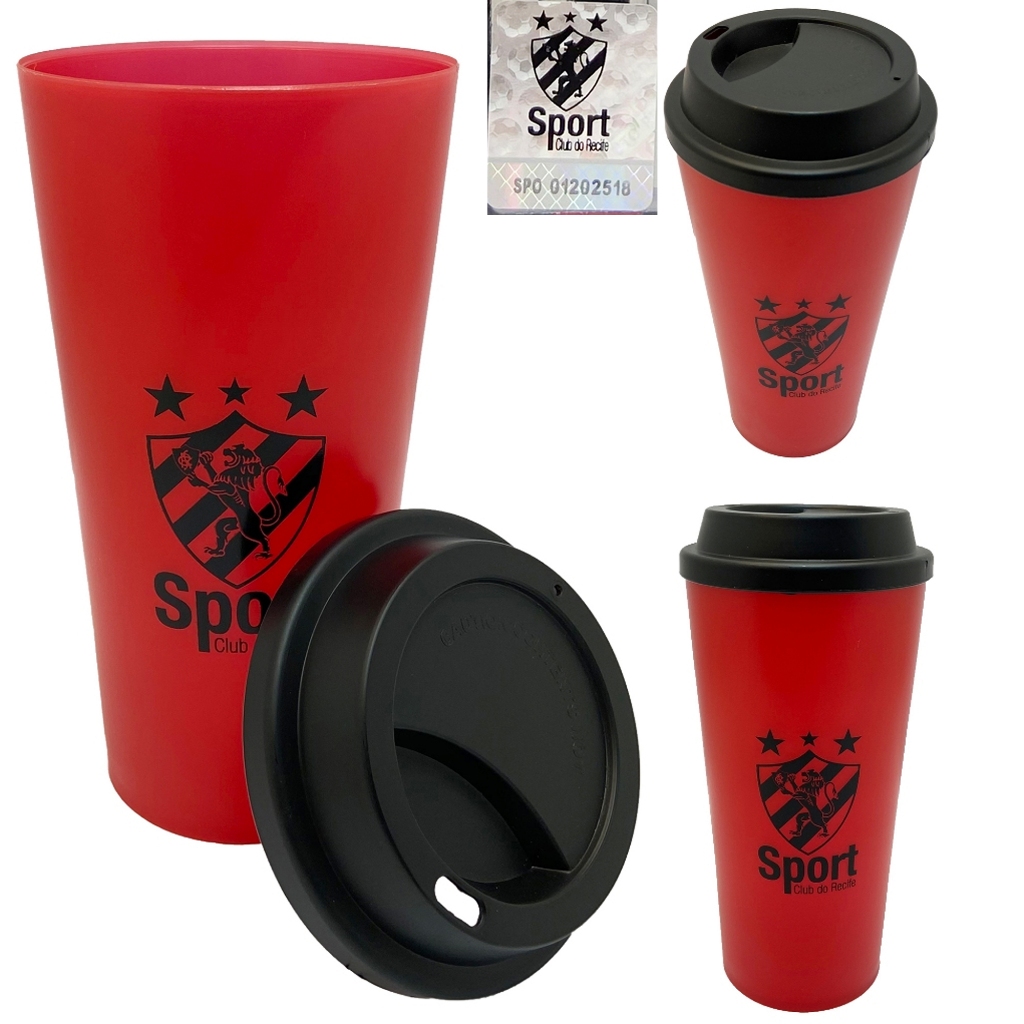 Copo Buck Café Tampa Sport Recife Futebol Clube 550ml Oficial Original Presente Torcedor Time