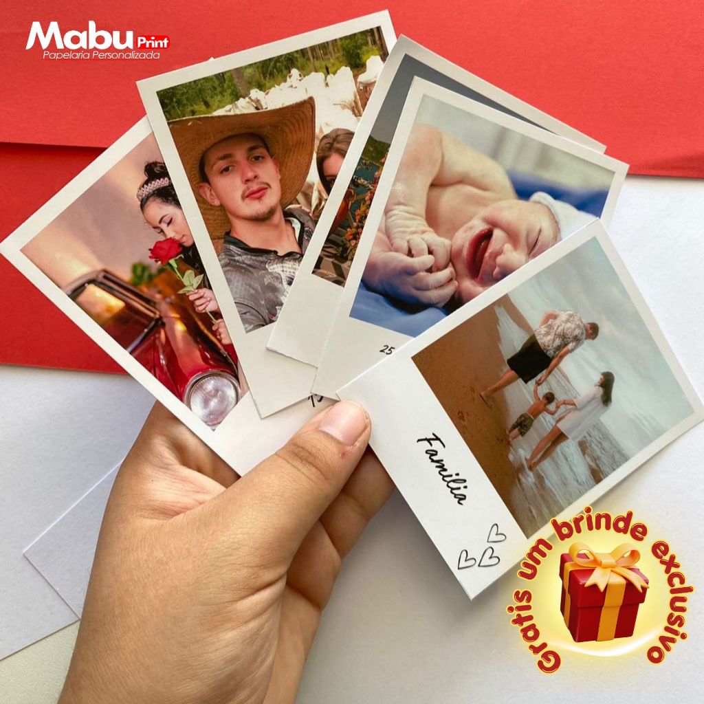 Mini Foto - Kit até 60 fotos - Envio em 24horas  - Não Desbota - Sem legendas