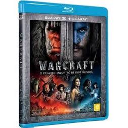 Blu-ray 3D + Blu-ray Warcraft o primeiro encontro de dois mundos - Novo lacrado no plastico - 2 discos