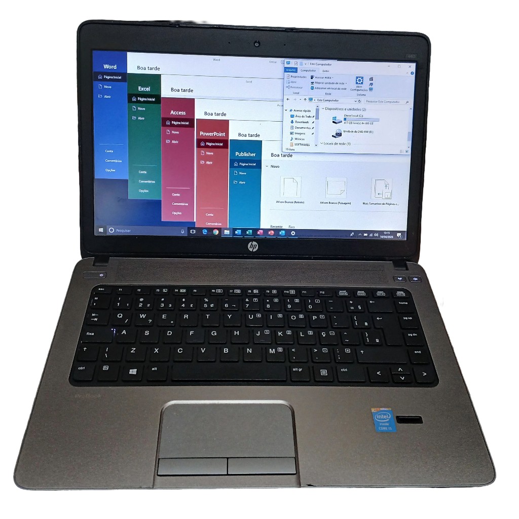 NOTEBOOK HP PROBOOK 440 G1 I5-4200M 2,5GB RAM HD SSD 540GB SN BRJ4176DMQ COM BOLSA