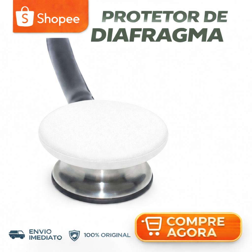 Protetor de diafragma para estetoscopio - Cor BRANCO