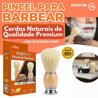 Pincel Para Espuma De Barbear Macio Alta Qualidade Premium