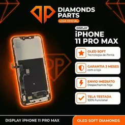 TELA DISPLAY FRONTAL IPHONE 11 PRO MAX OLED SOFT ORIGINAL DIAMONDS