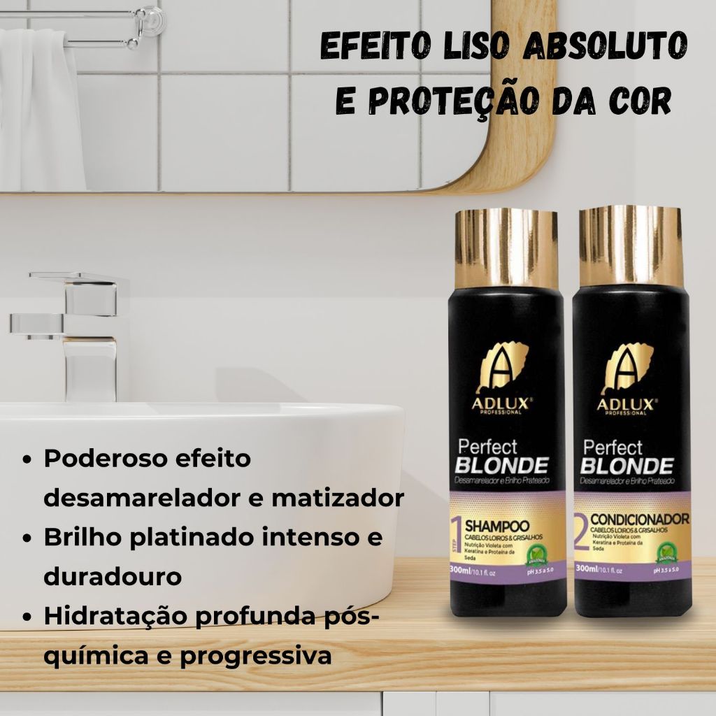 Kit Perfect Blonde Adlux Desamarelador Protetor De Argila Br