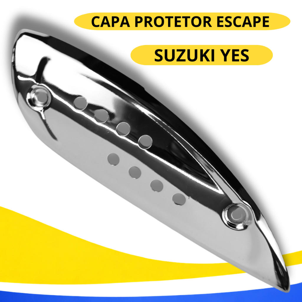Protetor Escapamento Yes 125 2008 a 2011 Cromado Capa Escape Suzuki Yes125