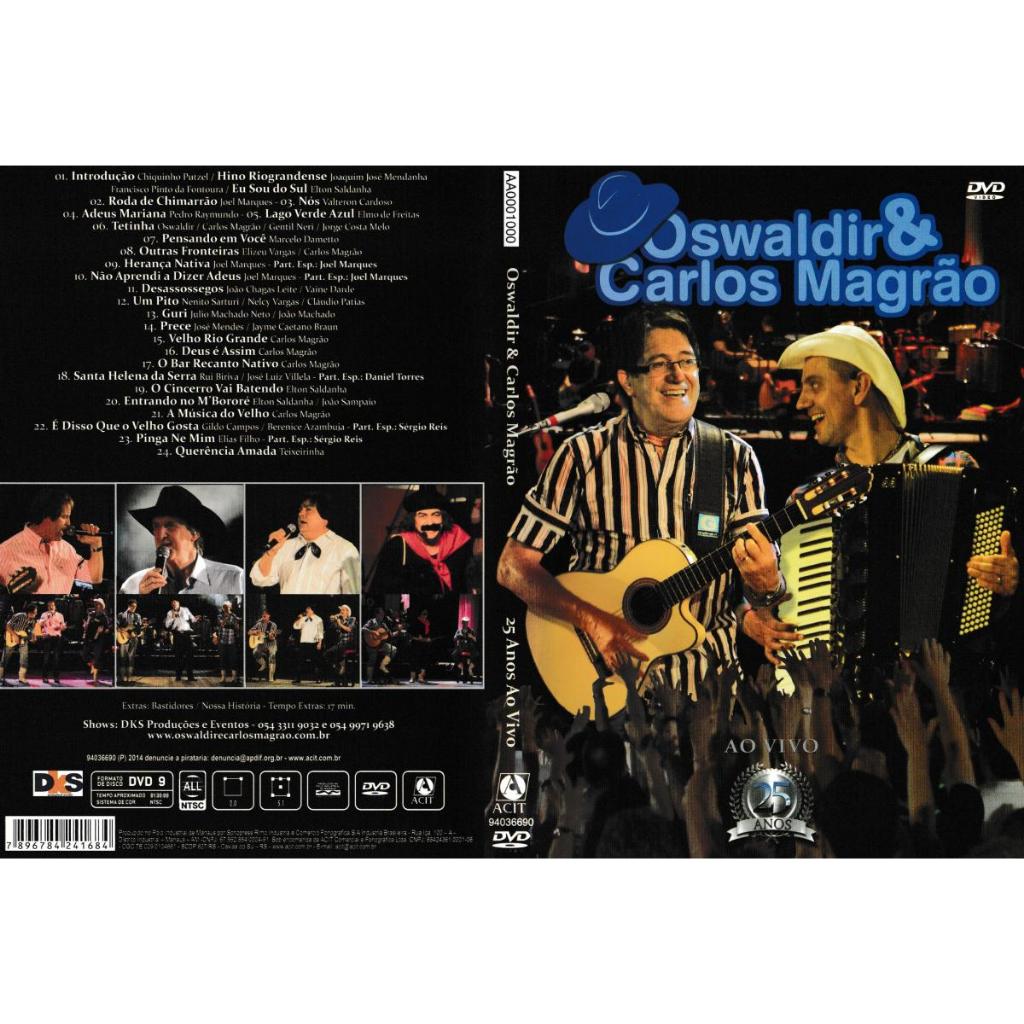 DVD - OSWALDIR E CARLOS MAGRÃO - AO VIVO