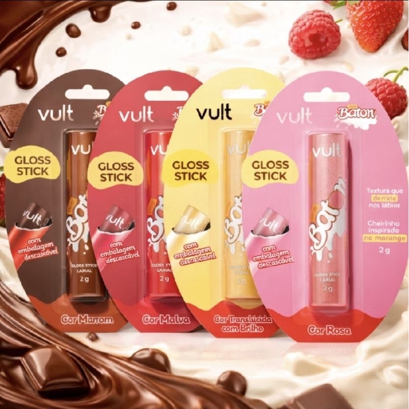 Gloss Stick Labial Batom Vult chocolate