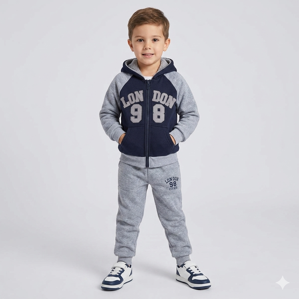 conjunto moletom infantil  menino peluciado quente inverno 169