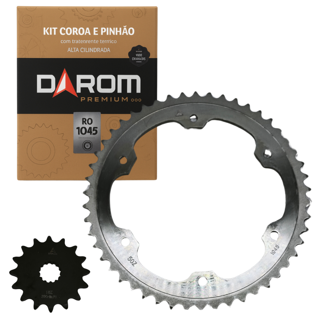 Kit Transmissão Coroa e Pinhão Triumph Tiger 900 Rally Pro GT 19/23 Aço 1045 reforçado