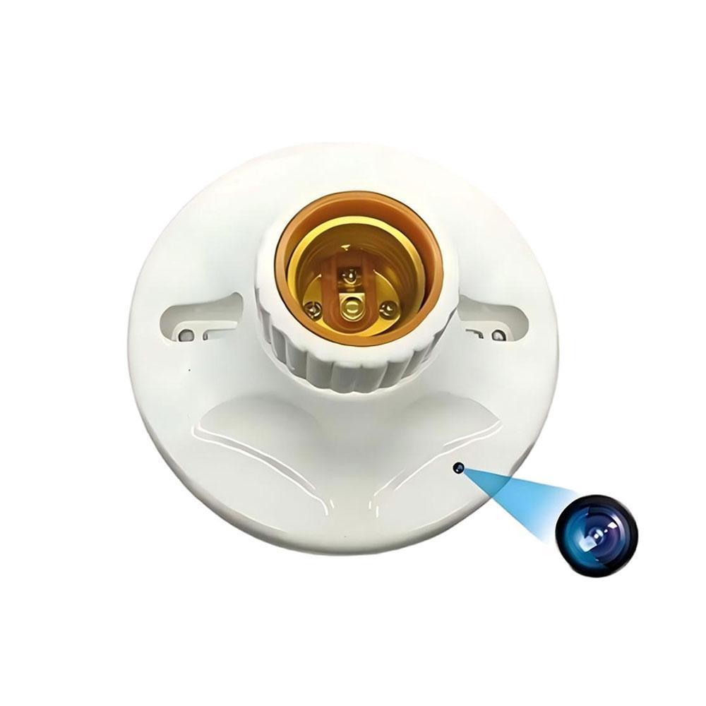 Mini Câmera Oculta WiFi Lâmpada, Câmera Espiã Remota 1080p, Câmeras de Segurança WiFi Teto
