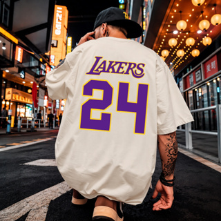 Camiseta Oversized Algodão Torcedor Los Angeles Lakers Basquete Americano Campeonato Unissex em Oferta na Shopee